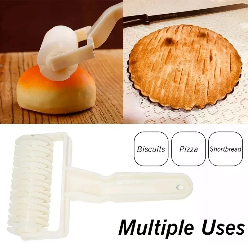 

Home Kitchen Baking Tools Pastry Lattice Roller Cutter Pie Pastry Dough Fondant Pizza Cakes Cutter Roller