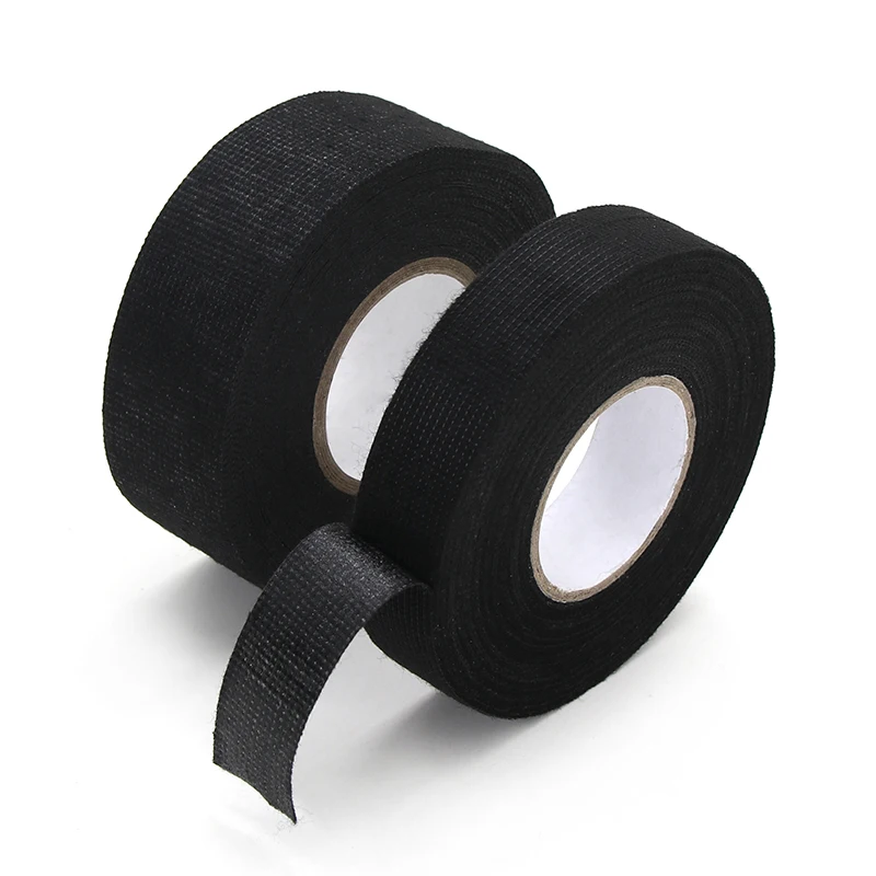 1/3/5 roll Heat-resistant Adhesive Cloth Fabric Tape 9-50mm For Automotive Cable Tape Harness Wiring Loom Electrical Heat Tapes