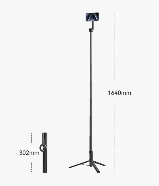 Ulanzi MG-002 Magnetic Phone Selfie Stick Tripod Max M001B