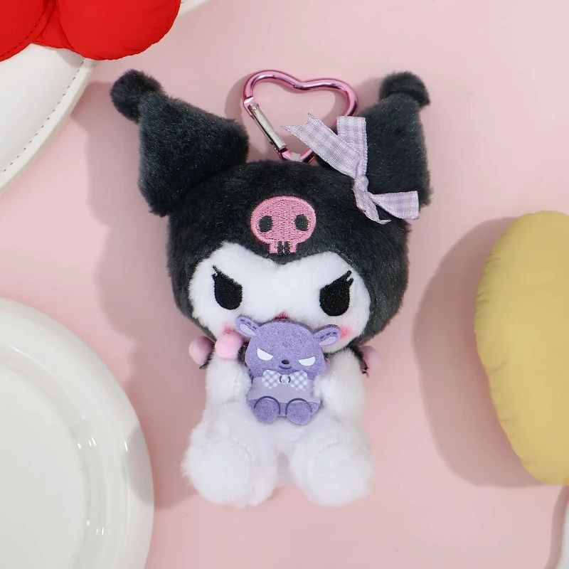 Cartoon:Sanrio,HelloKitty,Kuromi,Melody,Patchi Dog,Big Ears Dog Plush Toy Pendant Keychain,Crossbody Bag Accessory,Birthday Gift view 5