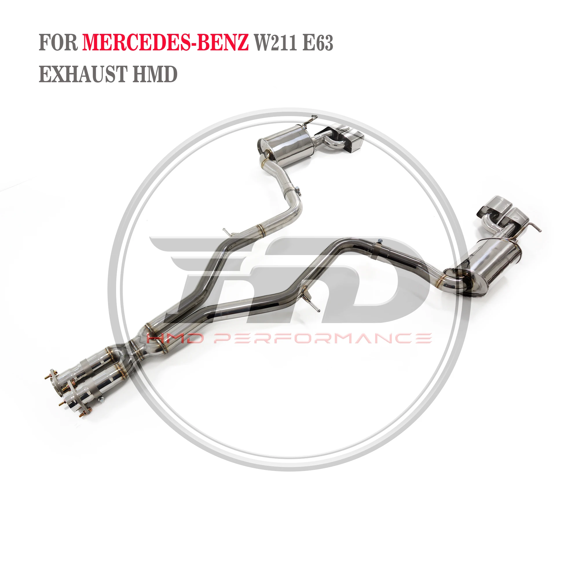 HMD stainless Steel exhaust System Catback for Mercedes-Benz W211 E63 Automotive electronic Valves muffler Auto parts