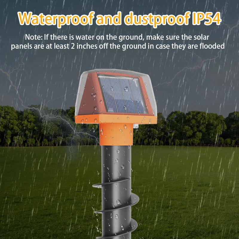 Solarbetriebenes IP66 Outdoor-Mäuseabwehrgerät mit Schallwellenimpuls zur Vertreibung von Maulwürfen und Schlangen – Detail 6