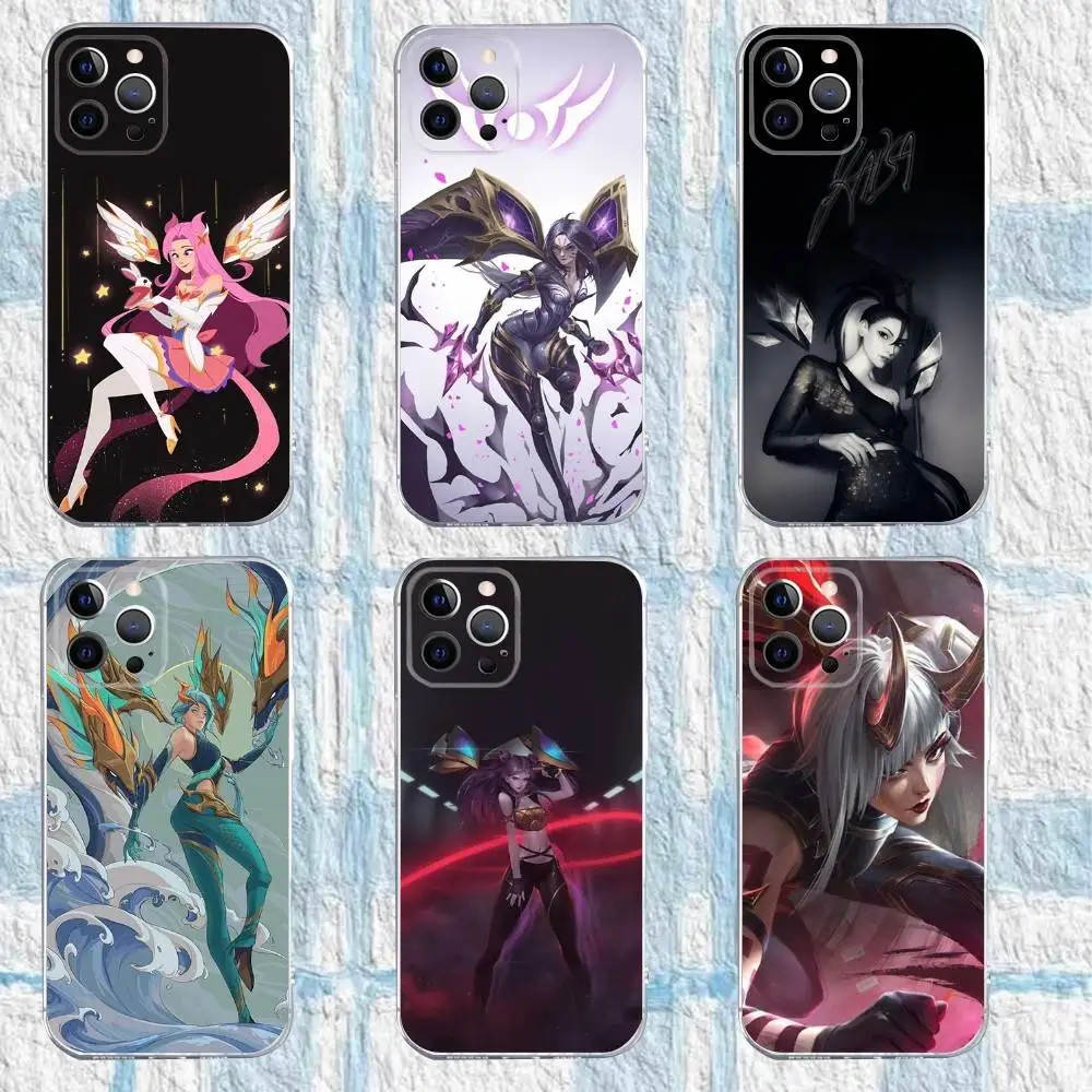 

L-LOL Kaisa Phone Case For iPhone 16,15,14,13,12,11 Pro,Max,Plus,X,XS,XR,SE,Mini Transparent Silicone Soft