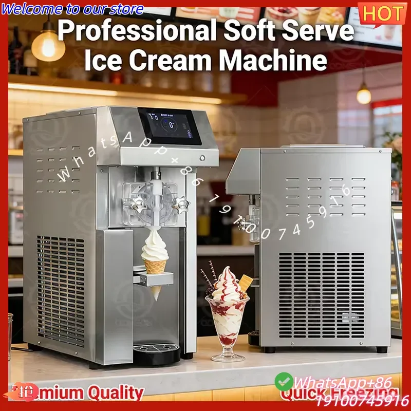 2026Hot QDMECH Self-Service Automatic Ice Cream Machine Commercial Frozen Yogurt Machine Soft Serve Ice Cream Machine