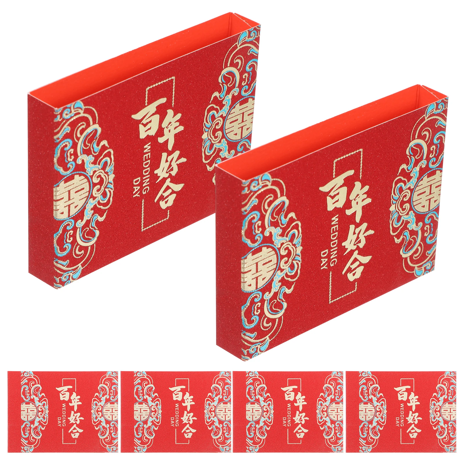 

6pcs Unique Cash Sleeve for Ten Thousand Yuan Red Envelopes Holder Bride Price Decorative