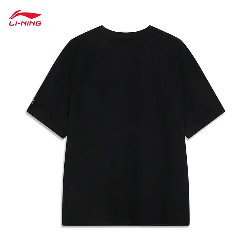 LI-NING RICH EVERYDAY Series Men's Ice Feeling LN COOL Comfortable Short-Sleeve Graphic T-Shirt AHSW017