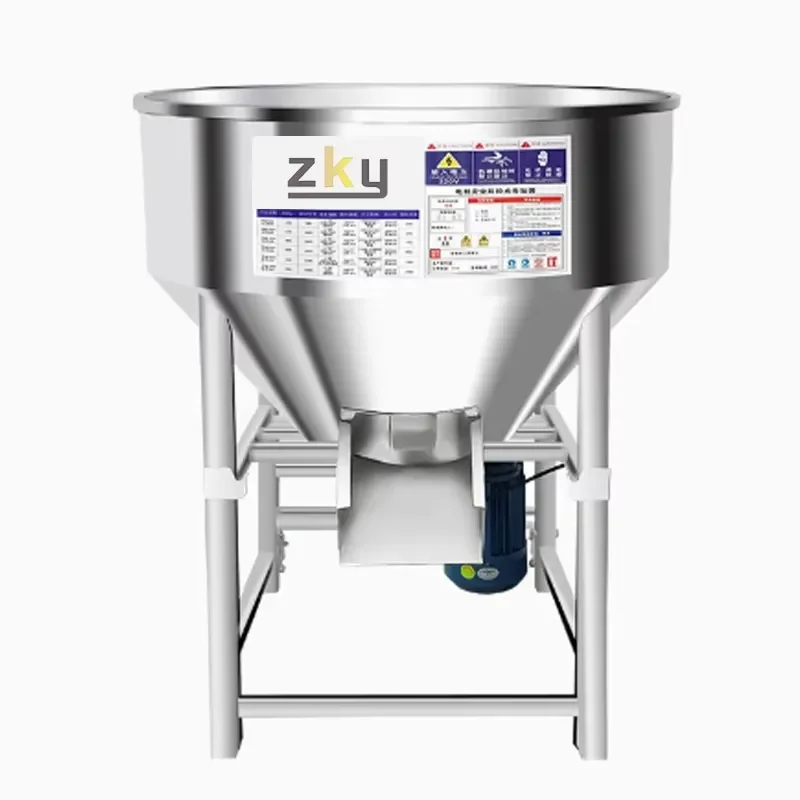 High Quality Industrial Grain Grinder Machine Stainless Steel Poultry Feeding Mixer High Productivity Animal Feed Mill Motor