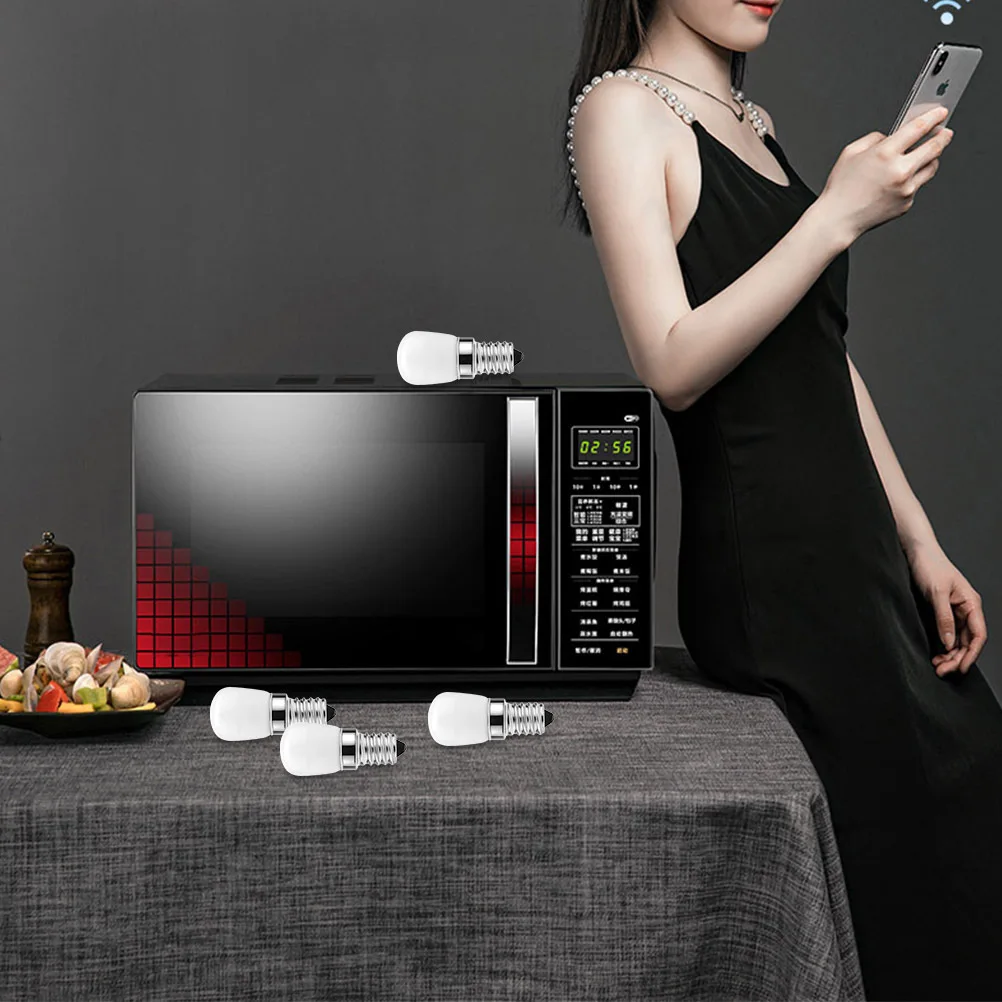 6 قطعة لمبة ثلاجة LED E14 قاعدة عالية السطوع ضوء الثلاجة لاستبدال مصابيح أجهزة الميكروويف لمبة الثلاجة