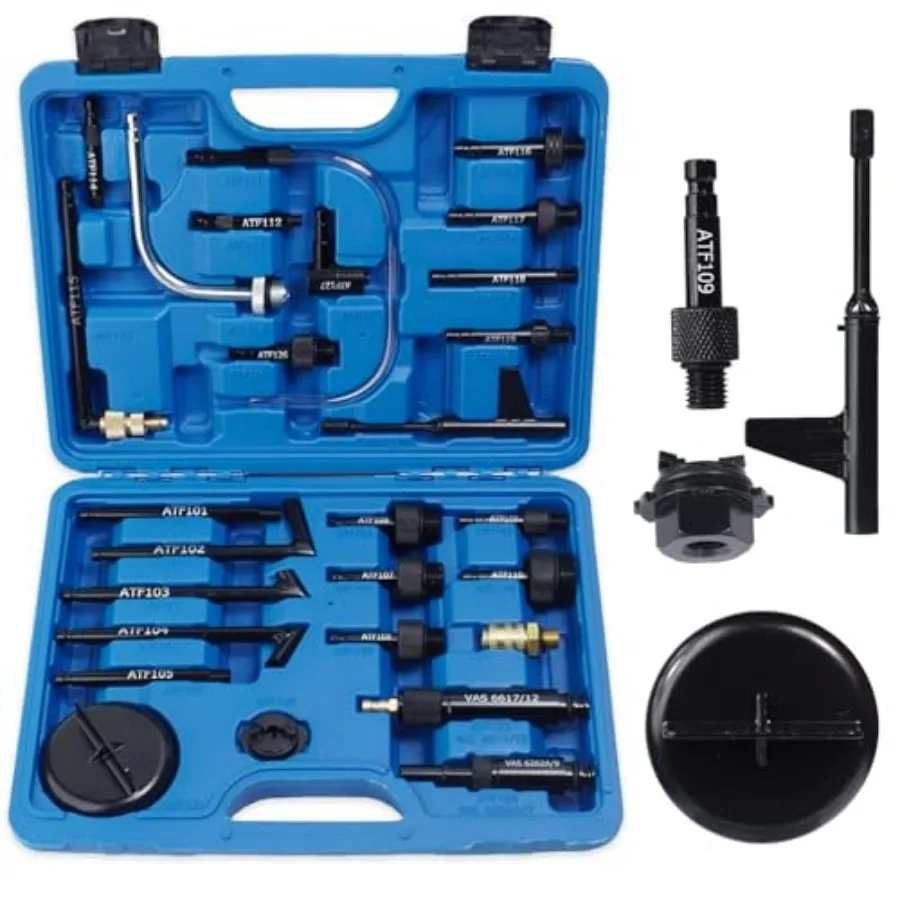 

27PCS Transmission Fluid Oil Filler ATF Adapters Compatible with VW Audi BMW Benz Porsche Skoda Nissan Honda ect.