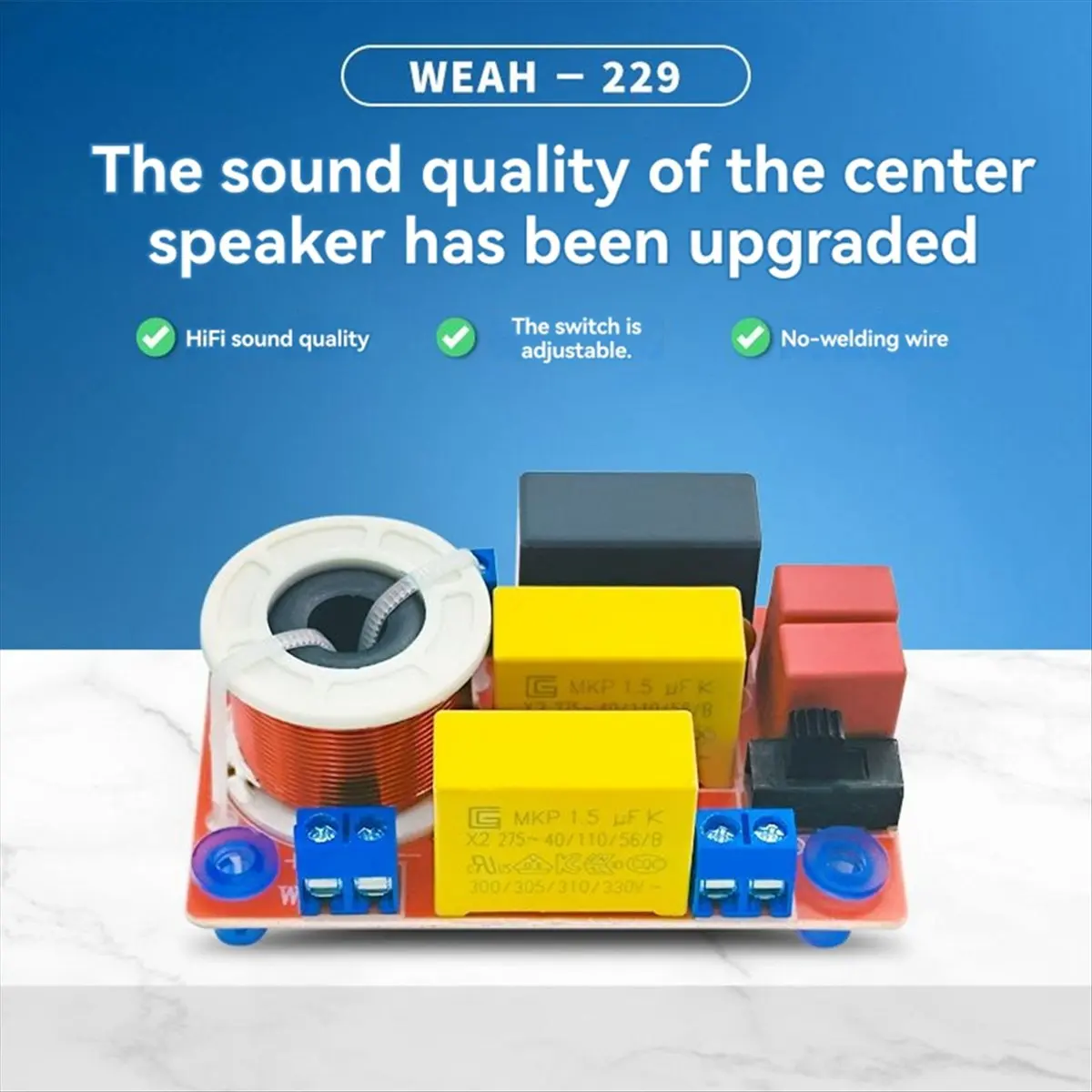 【New User】2 Way Audio Speaker 100W Crossover Treble Module Audio Speaker Frequency Divider Adjust Bookshelf Speaker Filter