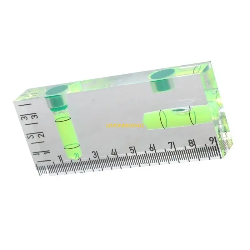 E7CD Acryl Check Bubble Level Tool Mini Level Tool met 90 °/180 ° Niveaus Bubble