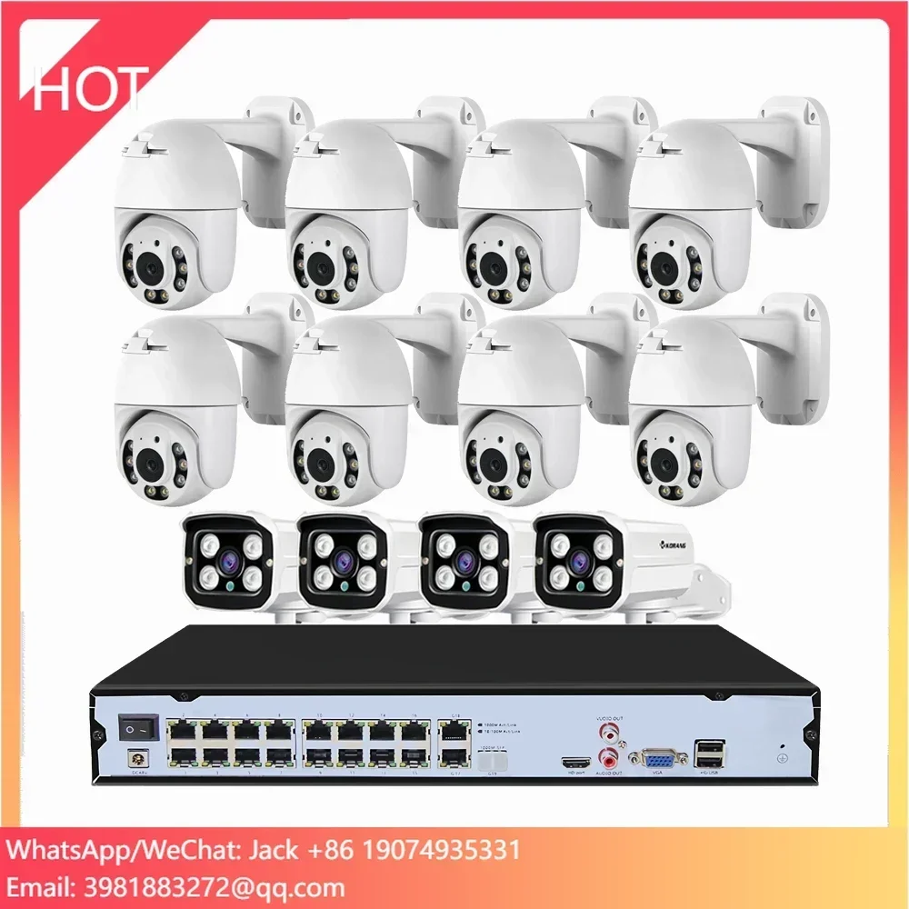 Home 16 Channel H.265 Outdoor Wired 3mp Poe Nvr Kit Cctv Surveillance Ip Security Camera System With Microphone