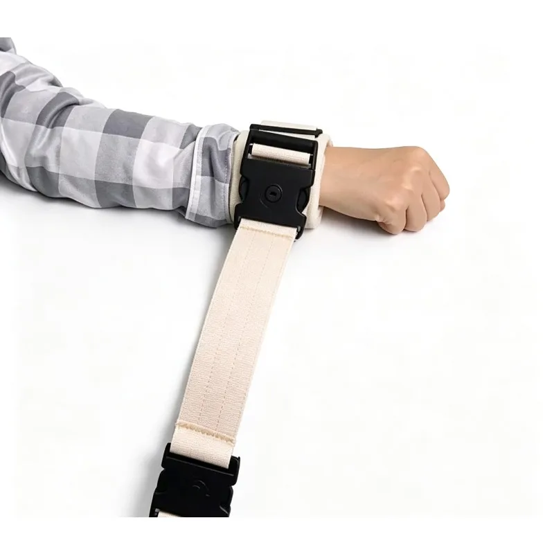Buckle-type Wrist Restraint Belt Single Wrist Restraint Strap Tied Arm Fixed Fleece Cushion Double-layer Webbing