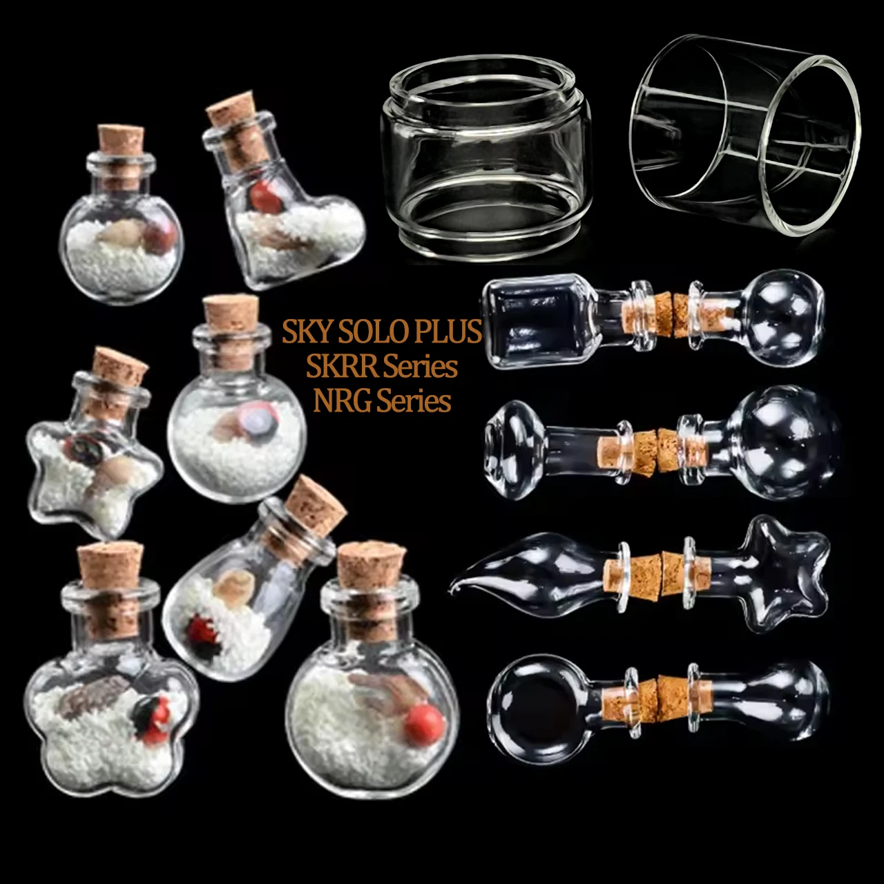 10/5/3PCS Home Decor Aromatherapy Bottle, Bubble Glass Fragrance Ornament 'skrr/s/sky/soloplus series' Decorative