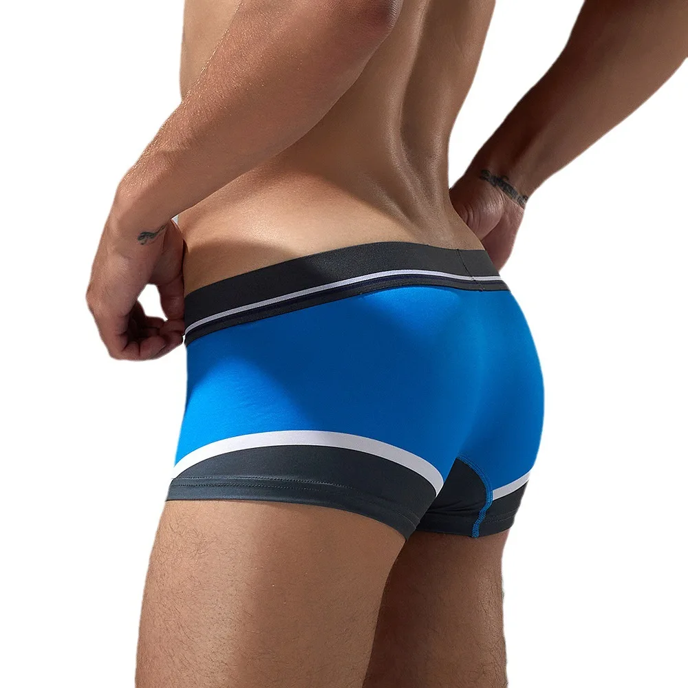 

Men's Underwear Fashion Youth Sexy Low-waist U Convex Pouch Sports Boxer Shorts Skin Friendly Cool Feel Sweat Absorption Trunks