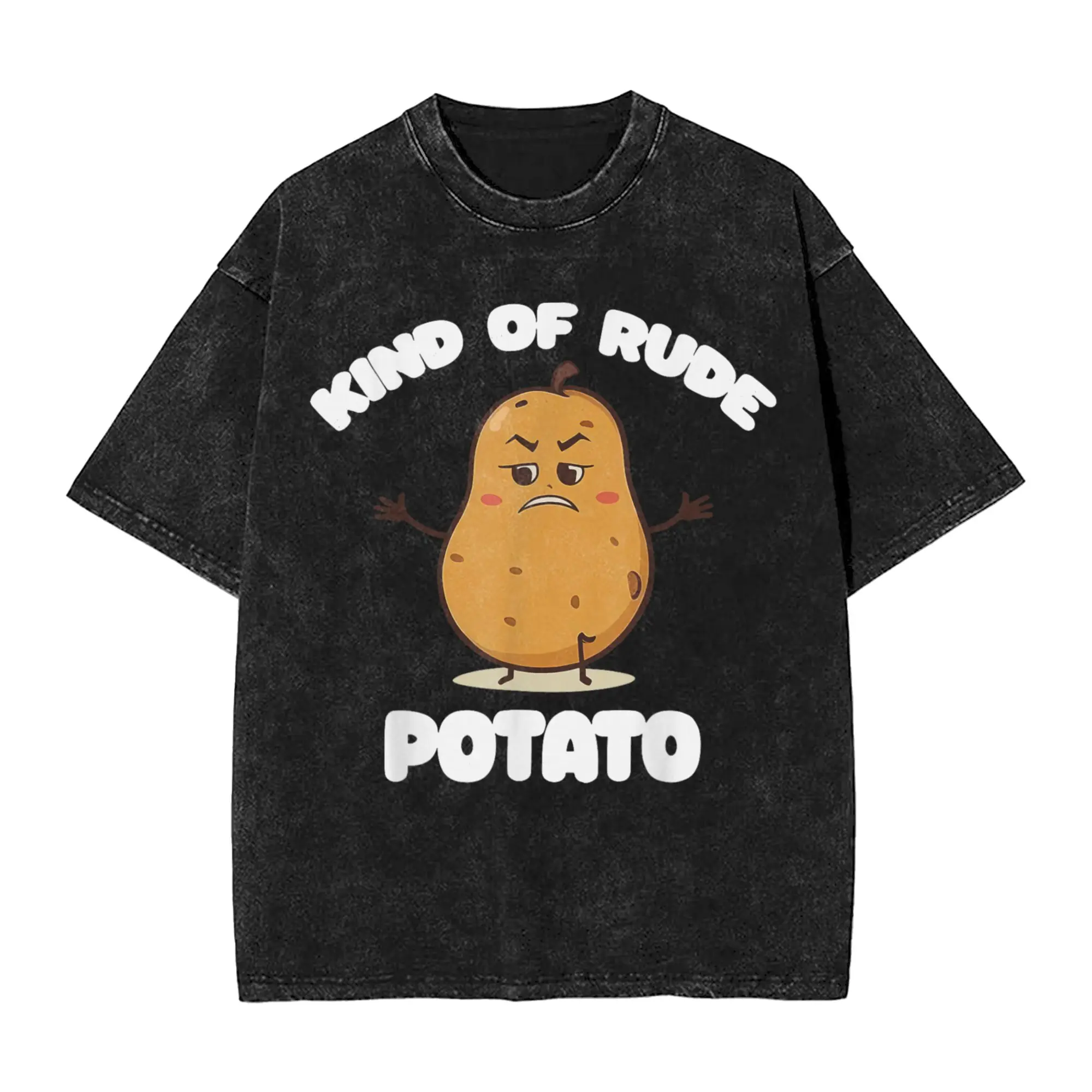Men's Cute Sweet Rude Potato T-Shirts Sweet Potato and Kind of Rude Potato Tops Summer Y2K Short Sleeve T Shirt O Neck Tshirt