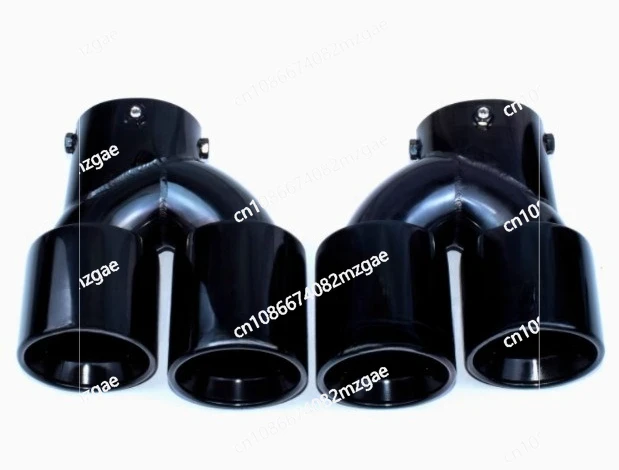 Adequado para modificação do tubo de escape m240m340m440i quatro garganta traseira preta de fibra de carbono de aço inoxidável g21g42