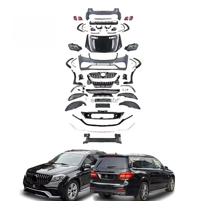 

164 to 166 Bodykit for Benz GL-class X164 to X166 GLS63 Taillights Headlights Trunk Lid Engine Hood Car Fender
