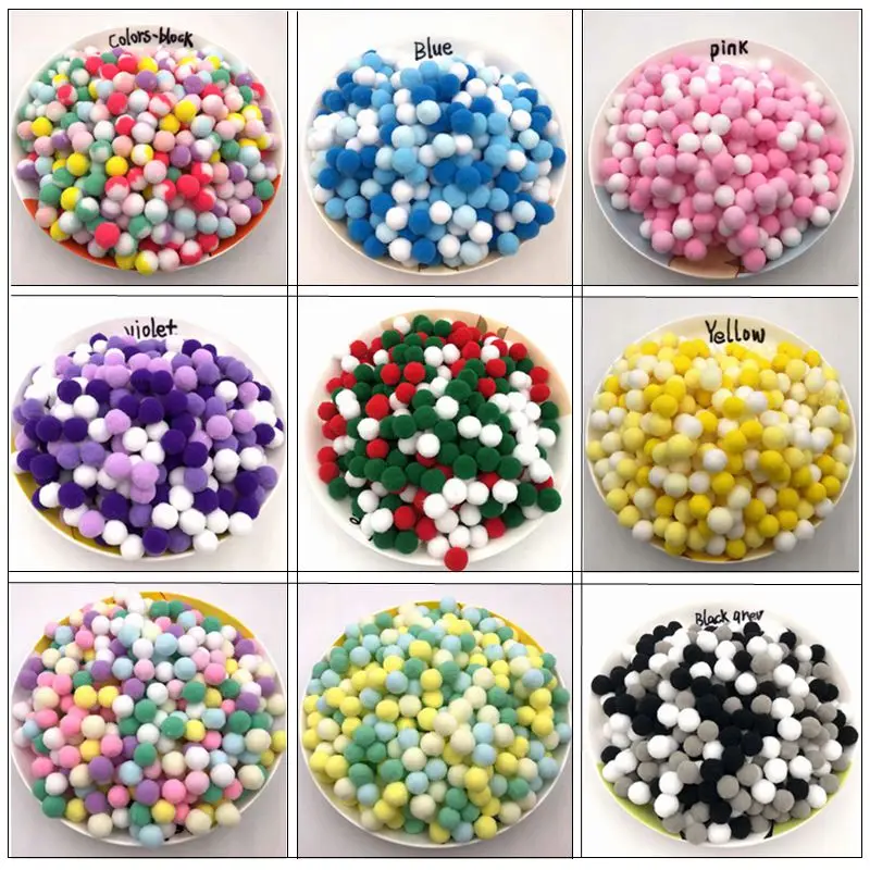 20/100/200/300/500pcs Cute Funny Cat Toys Stretch Plush Ball Cat Toy Ball Creative Colorful Interactive Cat Puff Balls Chew Toy