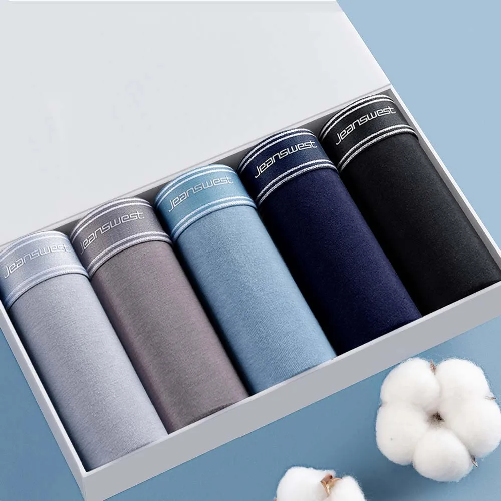 

5Pcs Boxer Shorts Men's underwear Men's boxer shorts Men's cotton boxers Sexy Comfortable breathable Winter underwear