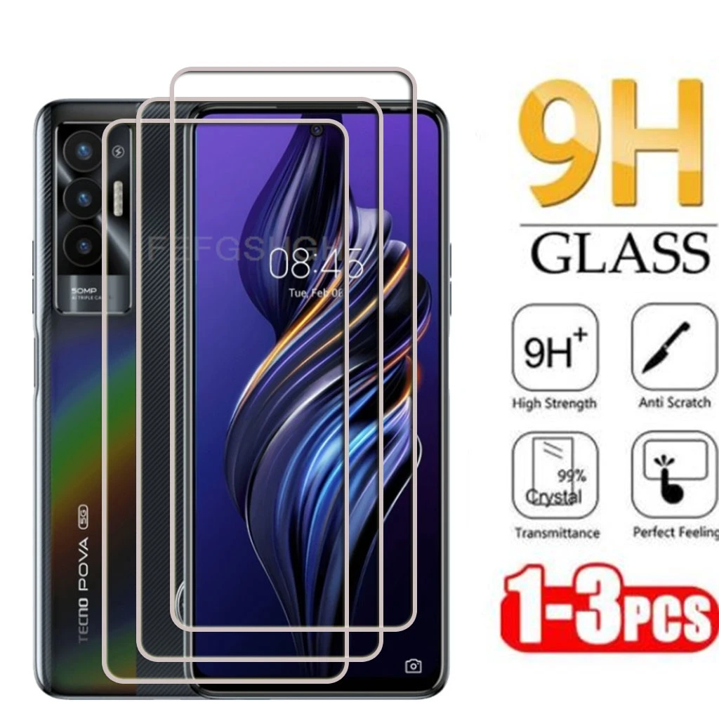 9H 2.5D Tempered Glass For Tecno Pova LD7 Pova 2 LE7 Pova 3 Lf7N Pova Neo 2 3 L…