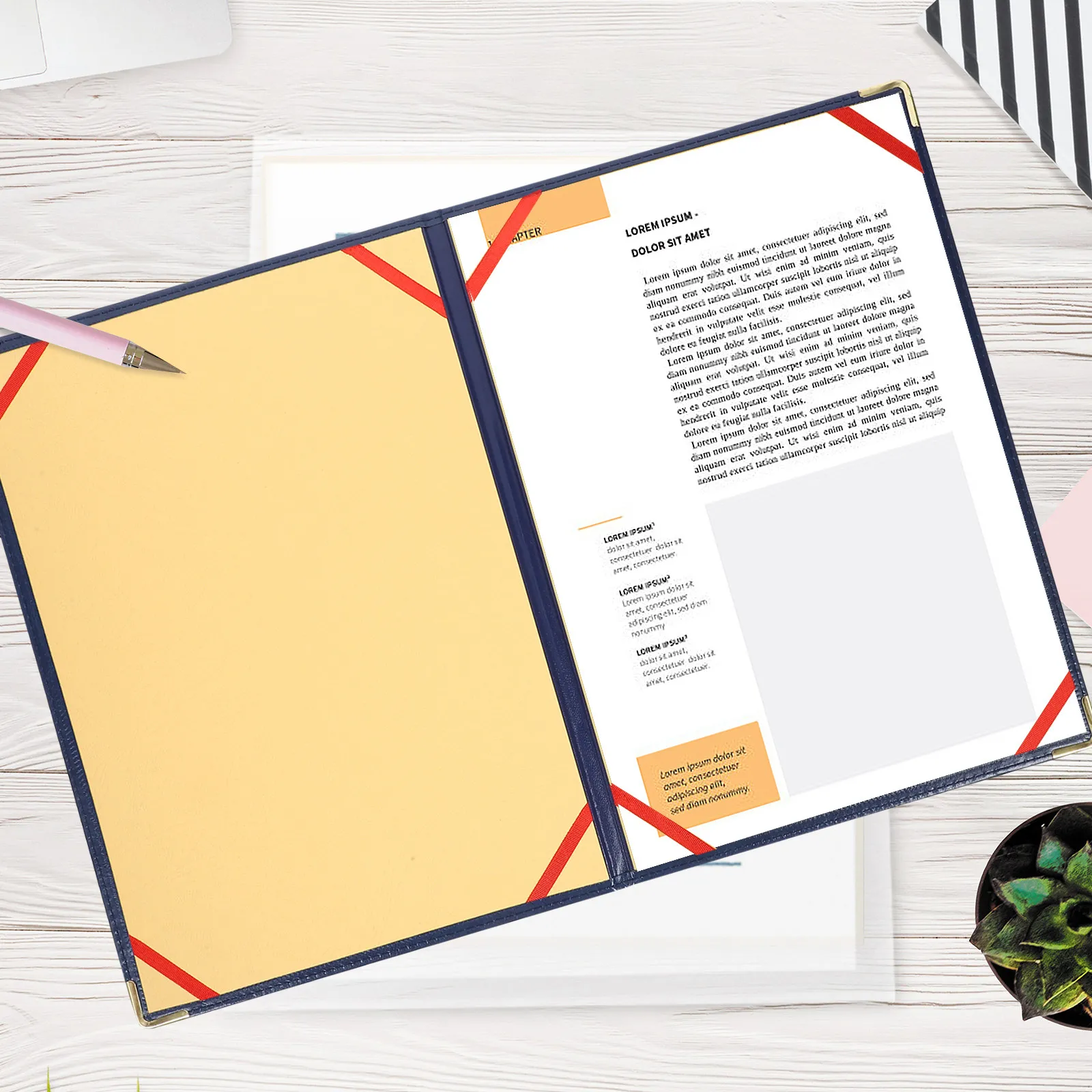 

File Folder Portfolio Organizer Wear Resistant Office Document Holder for Business Interview Resume Portfolio Document Organizer