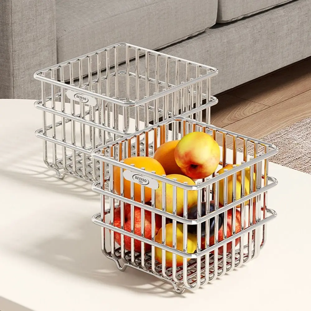

Large Capacity 304 Stainless Steel Drainage Basket Waterproof Space Saving Metal Wire Basket Lightweight Simple