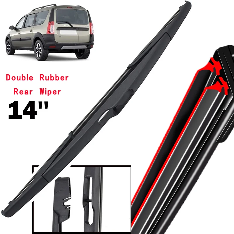 

Car Wiper 14" Rear Wiper Blade For Lada Largus 2012 - 2023 Windshield Windscreen Clean Tailgate Window Car Rain Brush