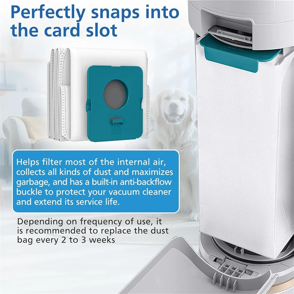 M17K Confezione da 8 sacchetti per la polvere VCA-ADB952 compatibili con Samsung Bespoke Jet Pro Extra/Complete Aspirapolvere portatile extra