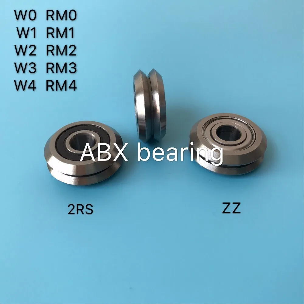 RM2-2RS RM2 W2 W2-2RS RM2ZZ W2ZZ track roller bearing 3/8 inch Bore V Groove Guide Bearings 9.525x30.73x11.1mm