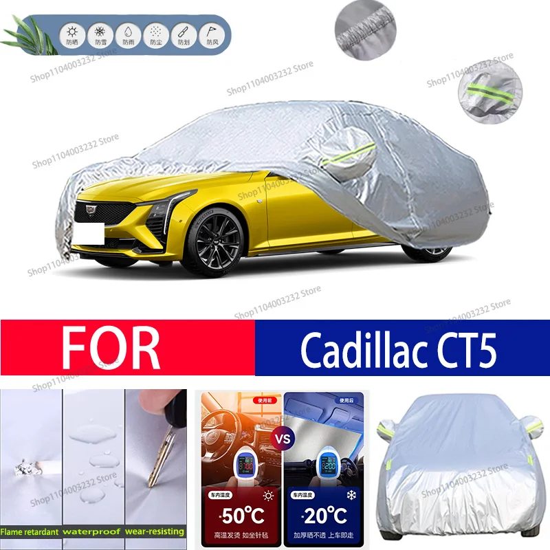 

For Cadillac CT5 Car clothing sun protection snow prevention antifreeze car protective cover auto cover