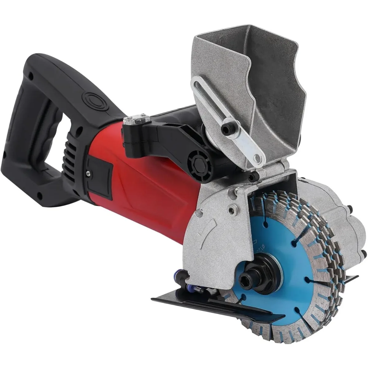 Wall Chaser 125mm 2800W, Channeler Tool with Laser Guide, 7000RPM 5 Diamond Blades, 1.42 Inch Depth, Water Pump Dust Reduction, 180° Adjustable Handle, Lightweight Portable