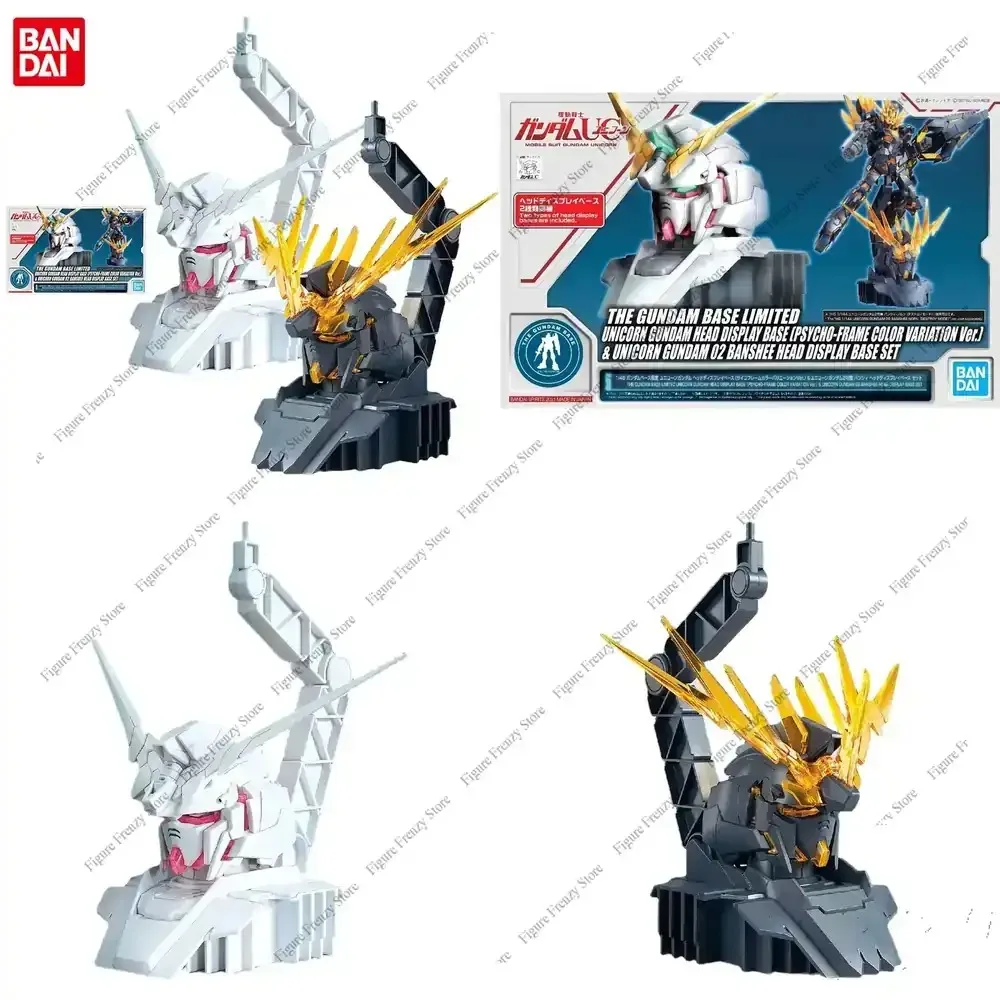 

Special Offer for Bandai Gundam Model Kit Anime Figure Limited Edition Unicorn Gundam Head Display Base Psycho Frame Color