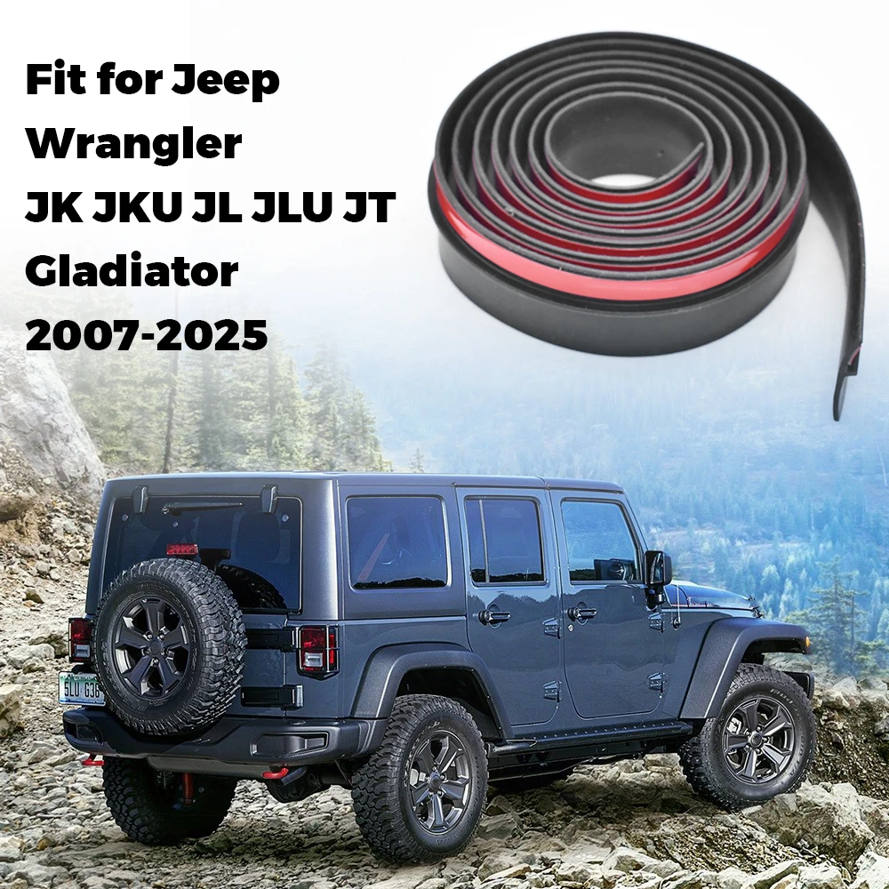 Car Hard Top Hardtop Roof Flow Weather Sealing Strip for Jeep Wrangler JK JKU JL JLU JT Gladiator 2007-2025 Exterior Accessories