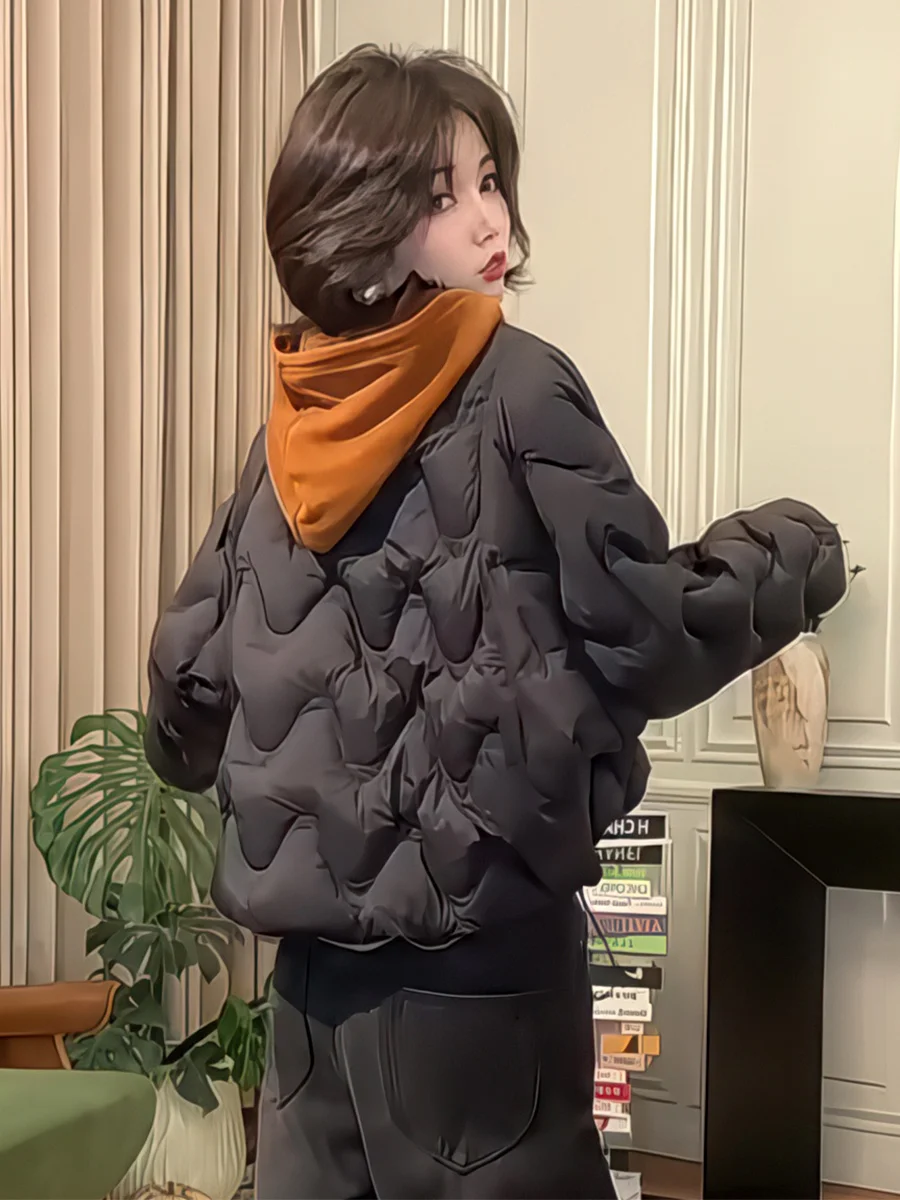 Or Bla Du down Jaet Ropa de abrigo cálida y holgada para mujer Casual Sle Invierno Nueva llegada Tamaño pequeño Ci Ocio Thiened Z...