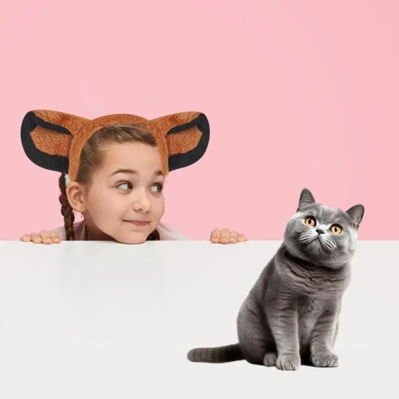 652F Halloween Leeuw-kostuumaccessoires omvatten Leeuwenoorhoofdband Leeuwenstaartneushandschoenen Bowtie Rok voor Kid Boy Girl