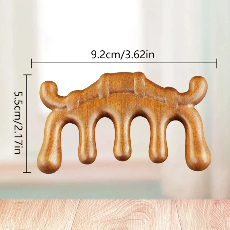 Exquisite Carving Wooden Massage Comb Sandalwood Scalp Head Oil Massager Scalp Hair Comb Tools Multifunctional Meridian Combing