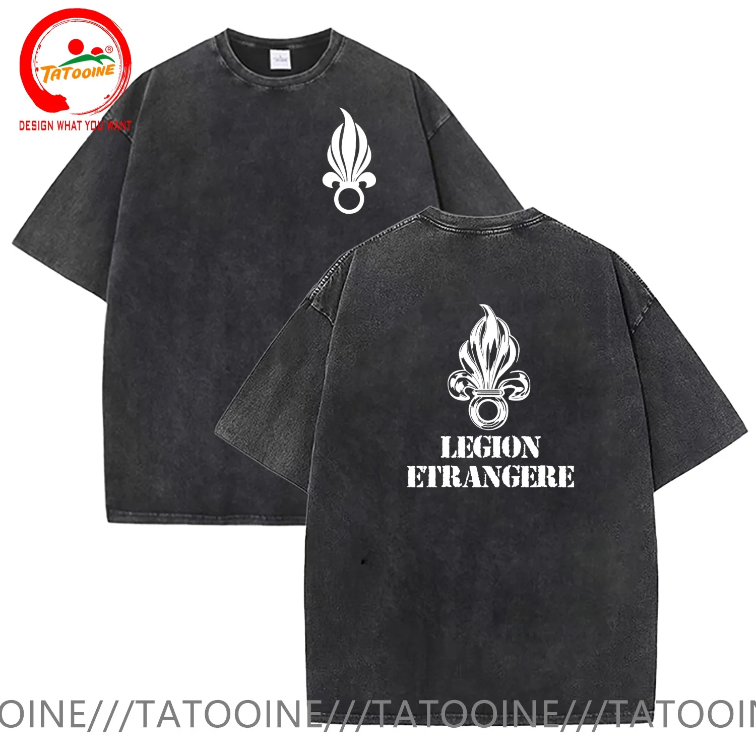 

Vintage Washed Cotton T-Shirt Legion Foreign Army France Foreign Legion War Soldi T Shirt for Men Fashion Trendy Casual Clothing
