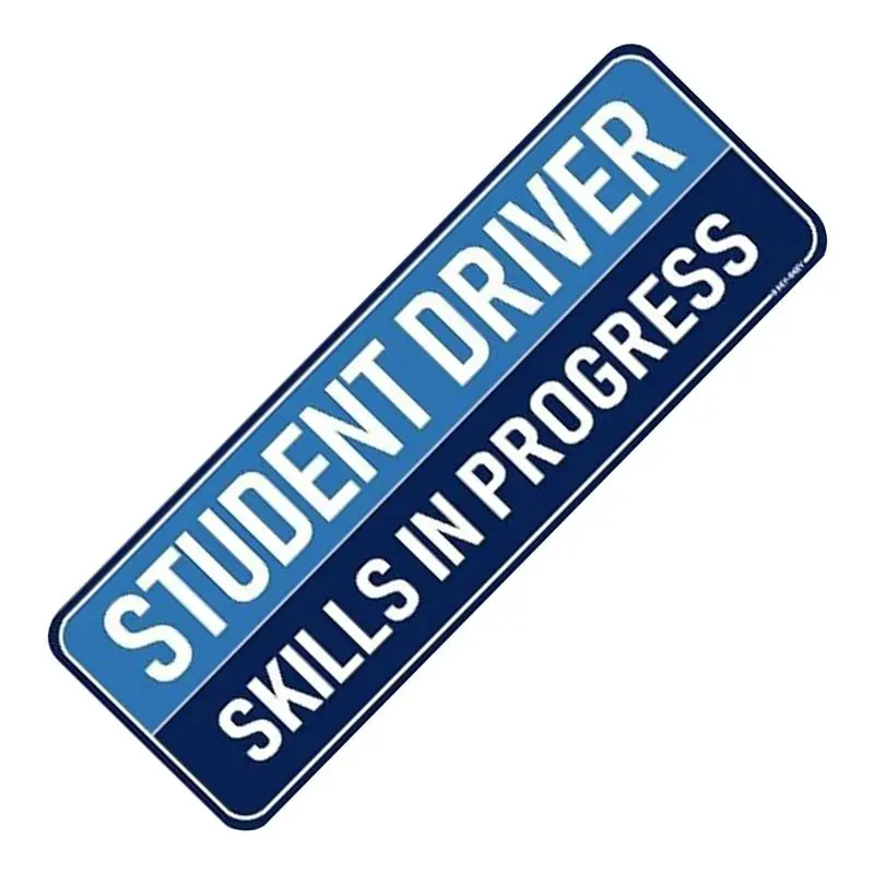 Student Driver Magnet For Car New Drivers Sticker High-Visibility Rookie Driver Bumper Sticker For Teen Driving Safety Warning