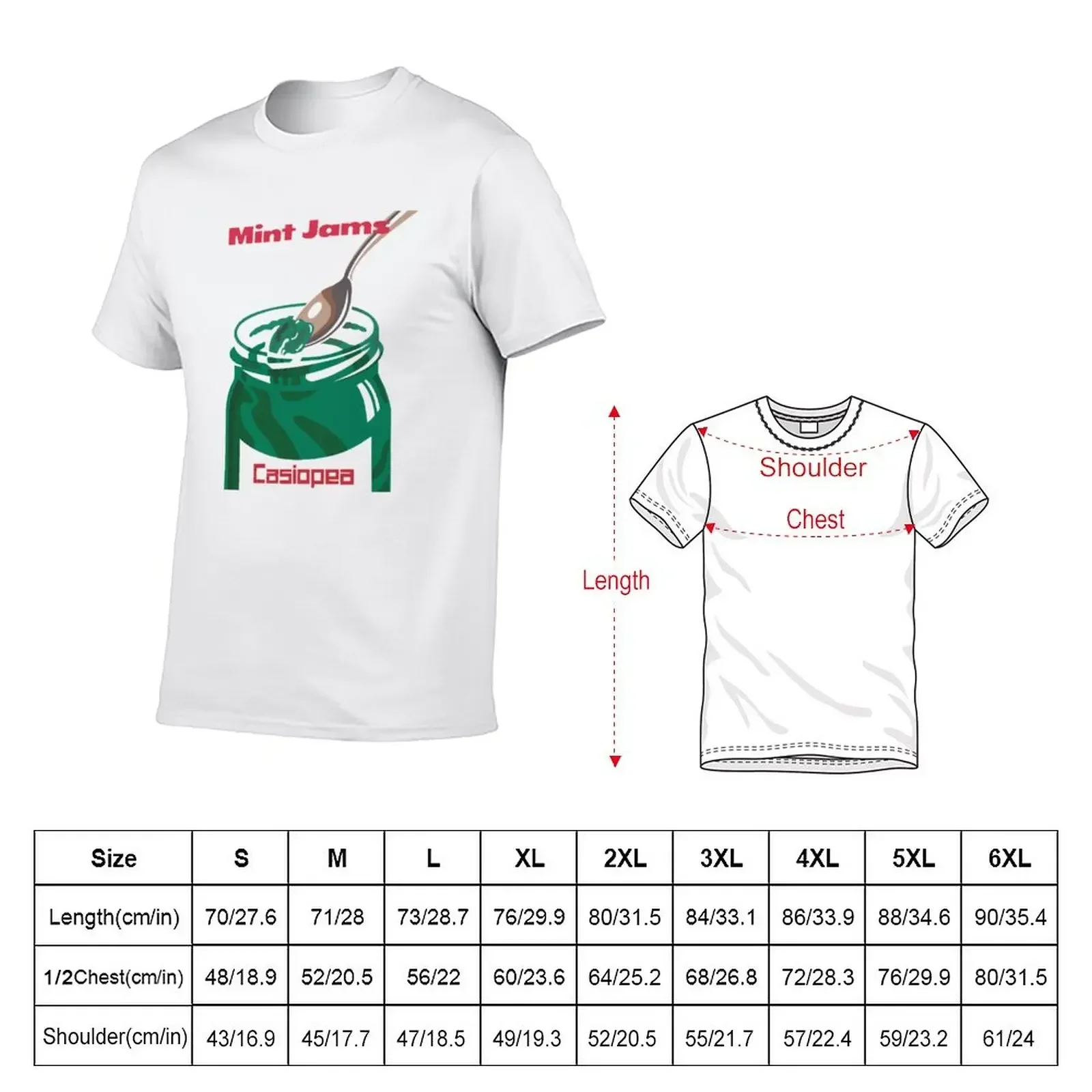 Casiopea Mint Jams T-Shirt vintage quick drying aesthetic clothes plain t shirts men