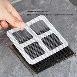 50/100Pcs Disposable Floor Drain Sticker Shower Drain Hair Catcher Cover Sink Strainers Hair Filters Bathtub Mesh Filter Sticker