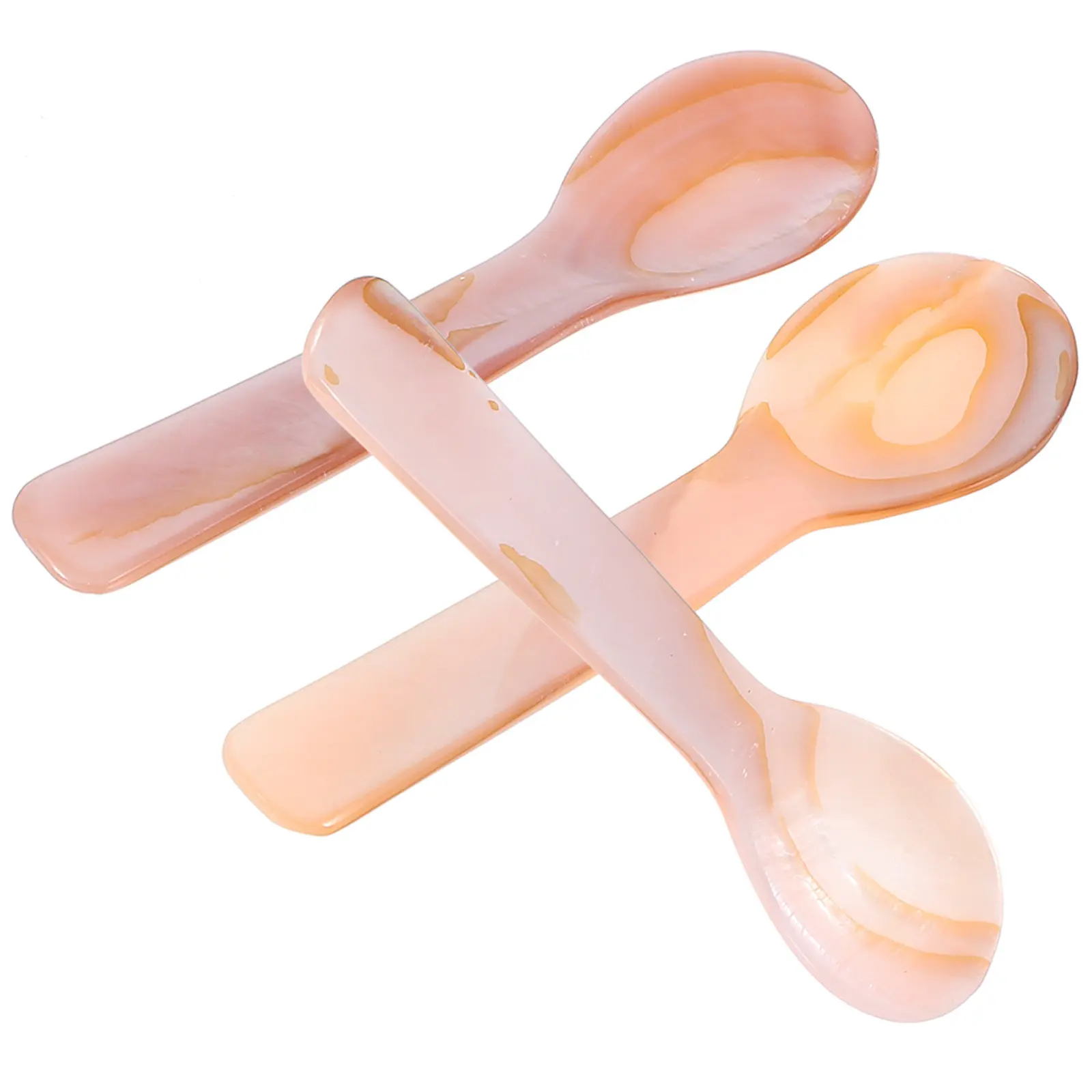 3Pcs Caviar Shell Spoons Exquisite Small Dessert Spoons Compact Lightweight Kitchen Essentials for Home Restaurant Outdoor Use