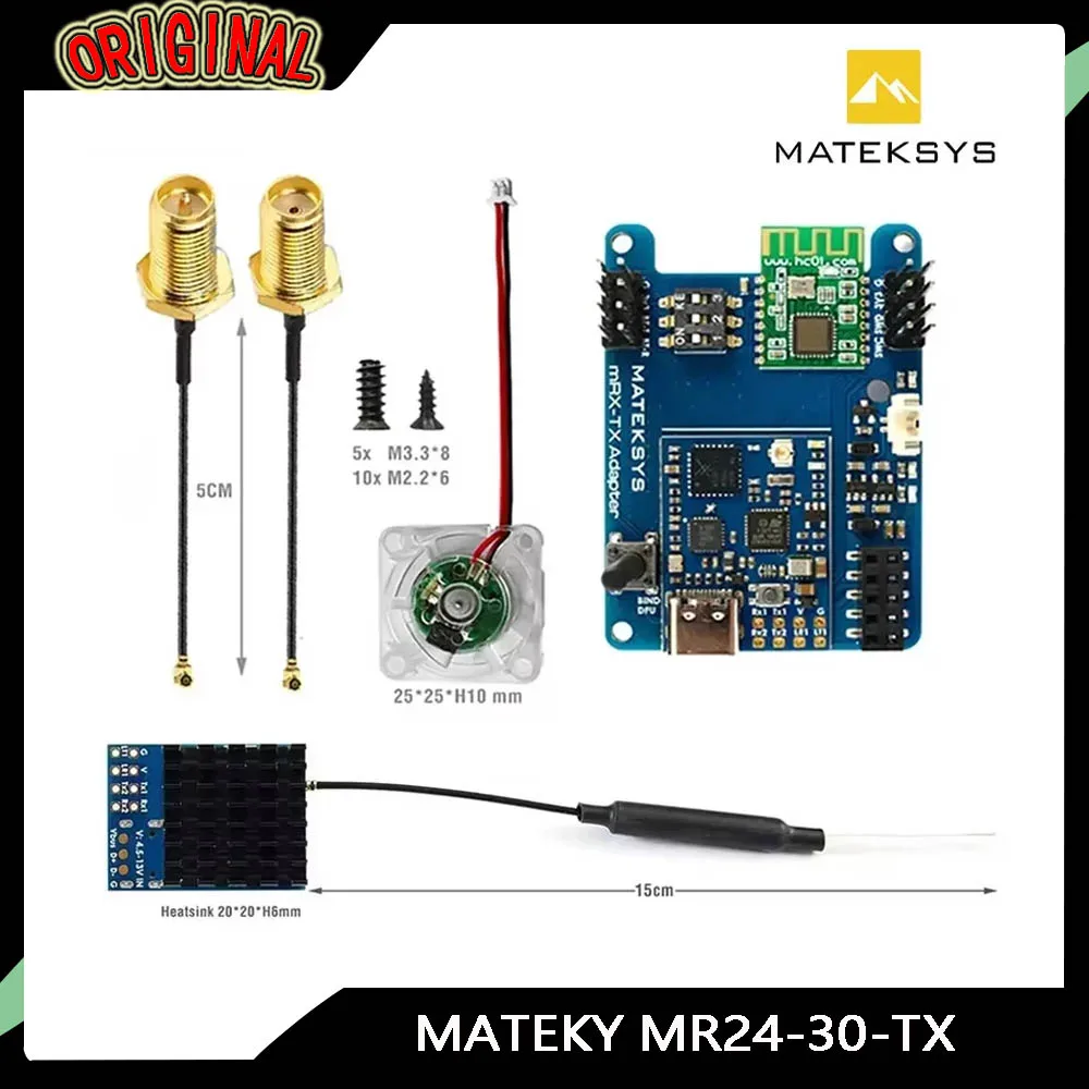 

MATEKSYS MR24-30-TX | Модуль MLRS MAVLINK 2,4 ГГц LoRa TX | 30 дБм RF Power | для RC FPV дрона дальнего действия
