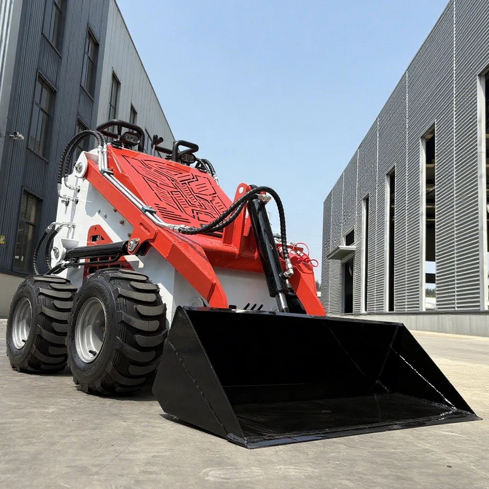 

Настраиваемый CE сертифицированный компактный мини-погрузчик с бортовым поворотом Компактный гусеничный погрузчик 4-в-1 для ландшафтного дизайна, удаления снега, копания Constr