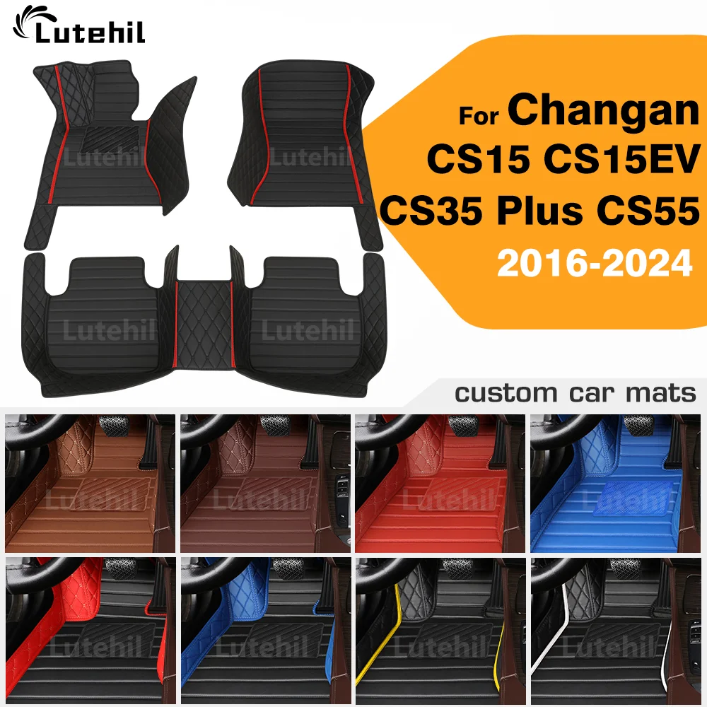 

For Changan CS15 CS15EV CS35 Plus CS55 2016-2024 Custom Car Floor Mat Automobile Carpet Interior Details Accessories 2023 2022