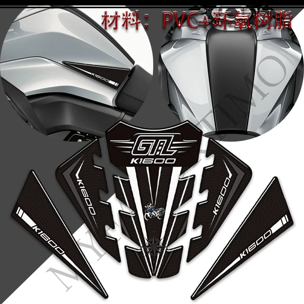 

For BMW K1600GTL K1600 K 1600 GTL Tank Pad Protector Decals Motorcycle Stickers Gas Fuel Oil Kit Knee 2015-2021