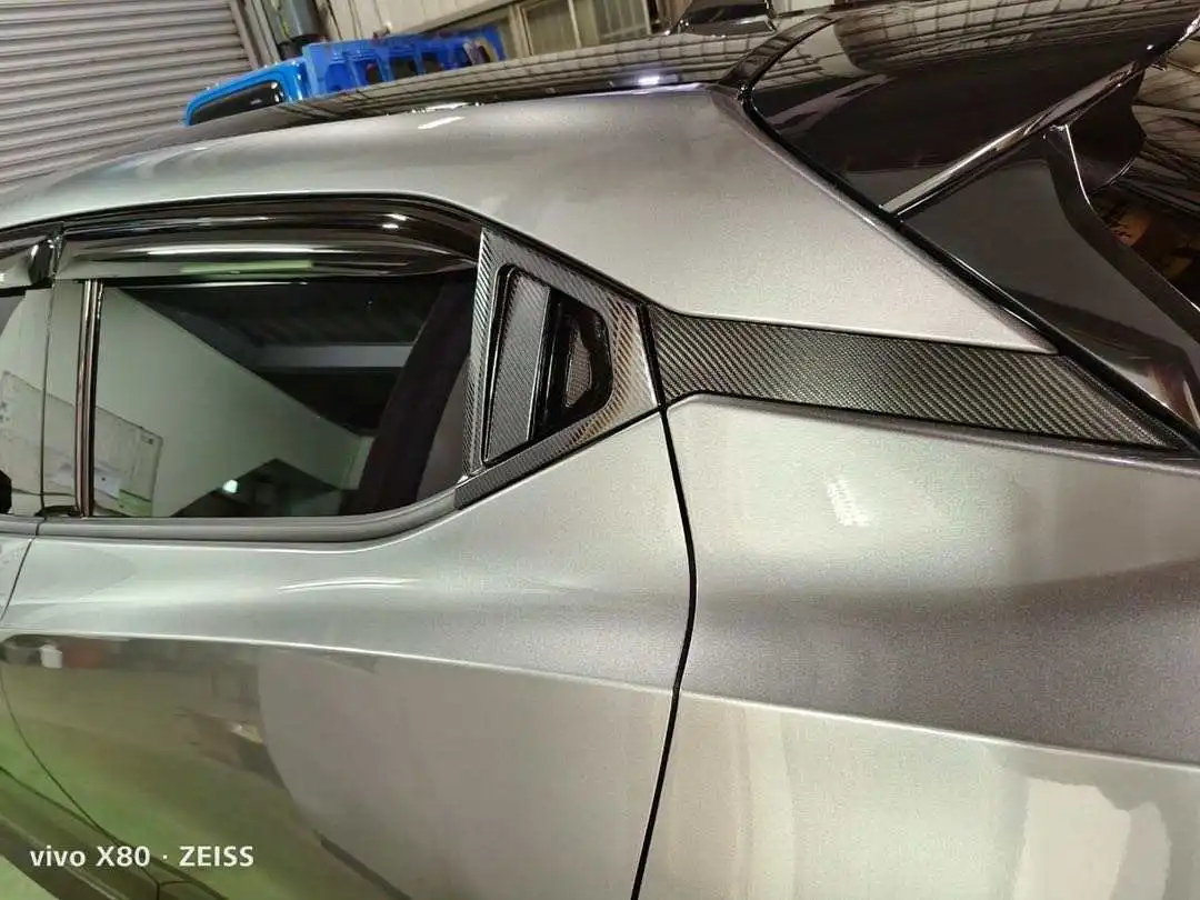 Car Accessories Stainless Steel Chrome Door Handle Cover for Nissan Juke F16 2019-2024 Carbon Fiber Pattern