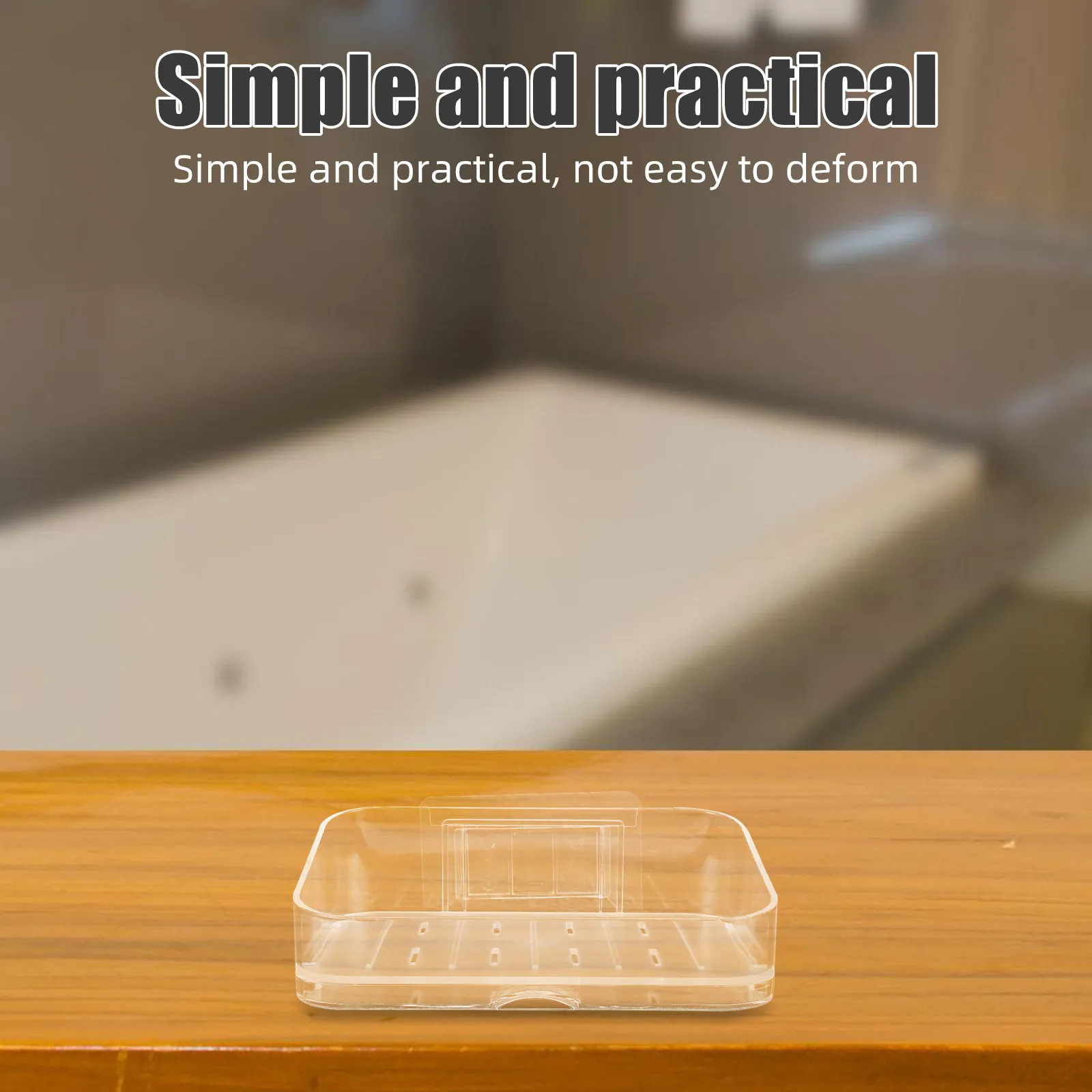 2pcs Self-Draining Soap Holder for Kitchen & Bathroom Wall Mount, Space-Saving Organizer Tray