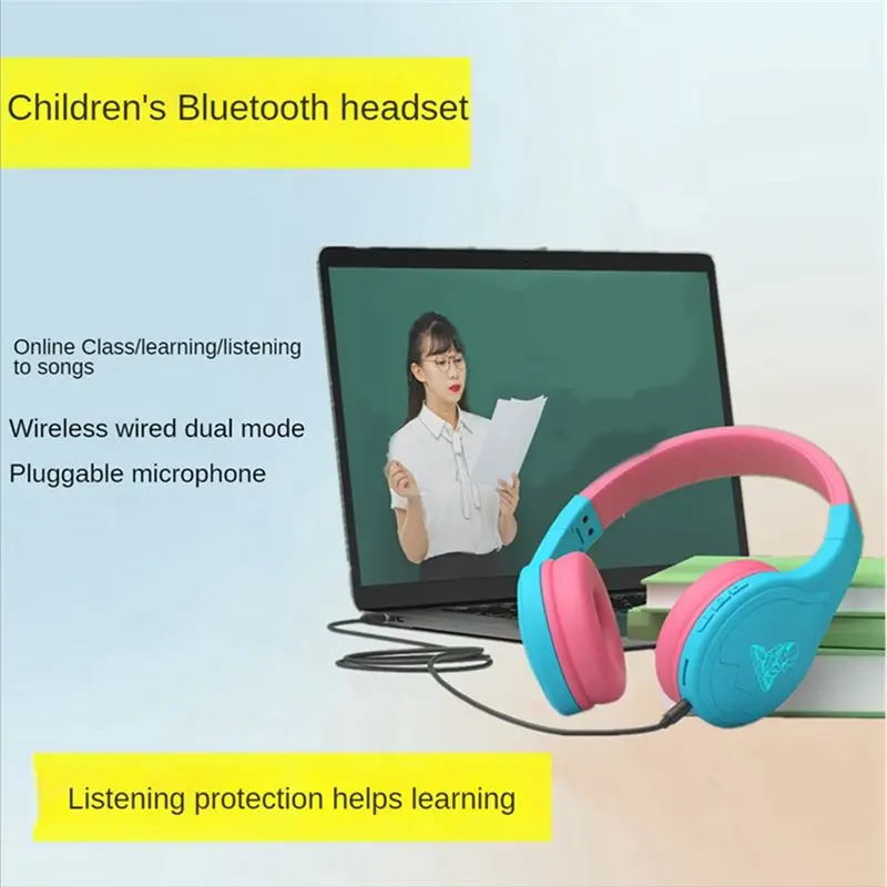 

Детские наушники RISE- Kids Headsets, накладные, с ограничением громкости 85 дБ, для защиты слуха, с микрофоном, синие