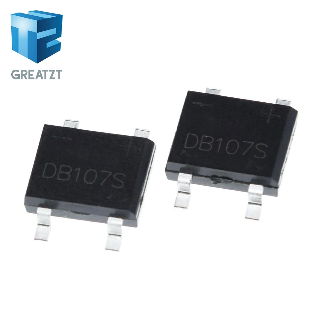GREATZT 10/20/40PCS SMD DB107 DB107S 1A 1000V Single Phases Diode Rectifier Bridge image 2